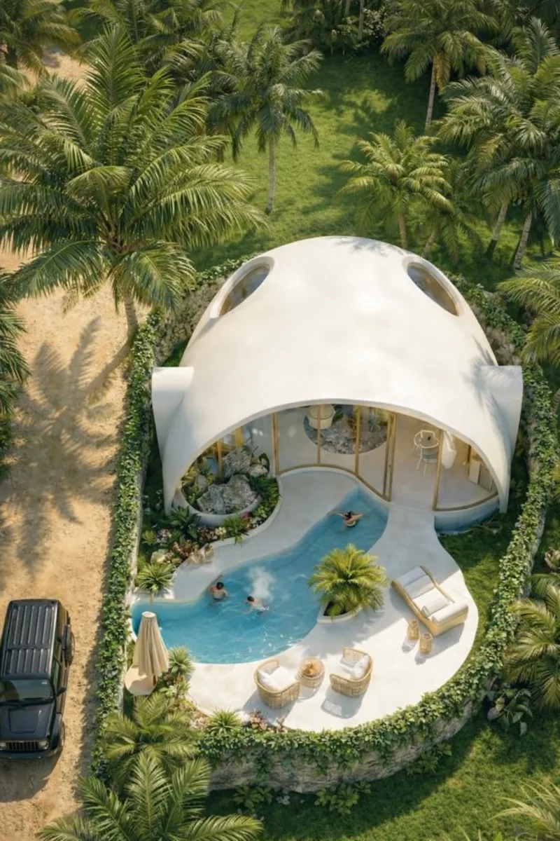Two-bedroom villa with private pool and garden courtyard